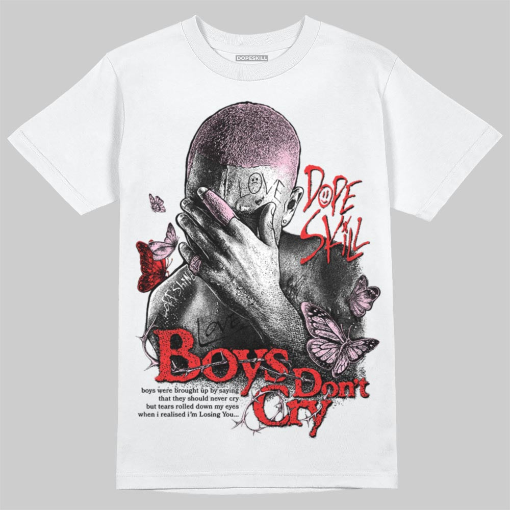 Awake NY x Air Jordan 5 Arctic Pink DopeSkill T-Shirt Boys Don't Cry Graphic Streetwear - White