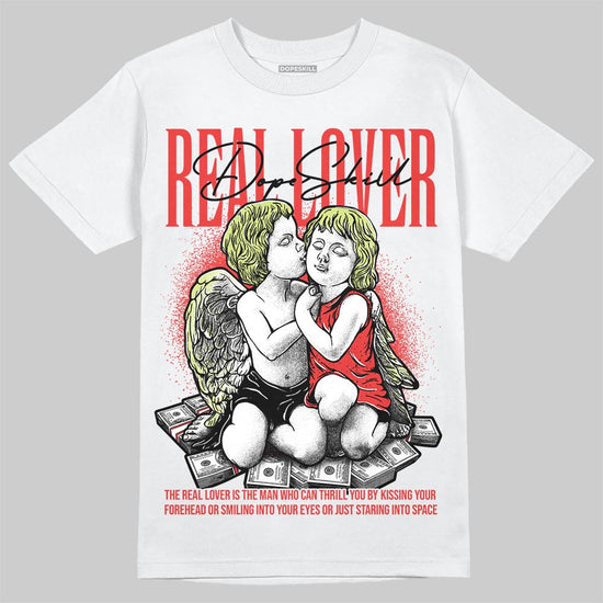 Jordan 4 GS “Black/Infrared 23” DopeSkill T-Shirt Real Lover Graphic Streetwear - White 