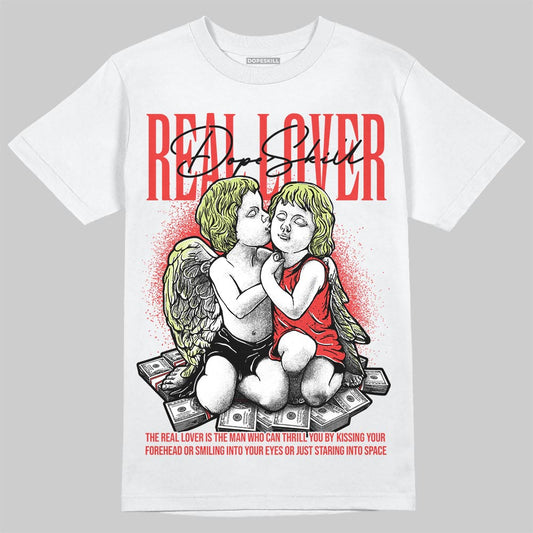 Jordan 4 GS “Black/Infrared 23” DopeSkill T-Shirt Real Lover Graphic Streetwear - White 