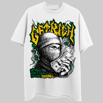 Green Sneakers DopeSkill T-Shirt New Get Rich Graphic Streetwear - WHite 