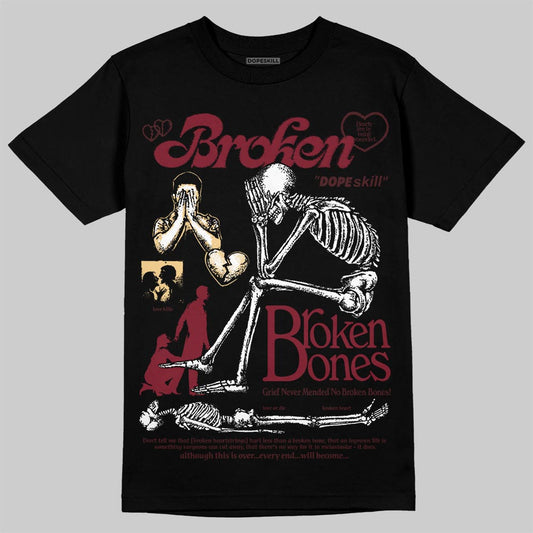 Jordan 3 PRM "Bin 23" DopeSkill T-Shirt Broken Bones Graphic Streetwear - Black