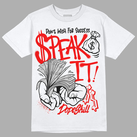 Jordan 12 “Cherry” DopeSkill T-Shirt Speak It Graphic Streetwear - White