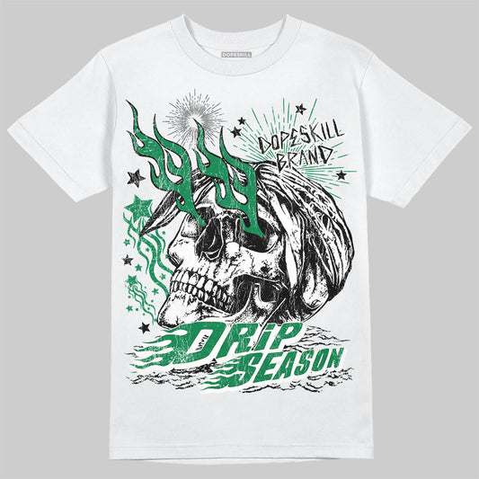 Green Sneakers DopeSkill T-Shirt Drip Season Graphic Streetwear - White