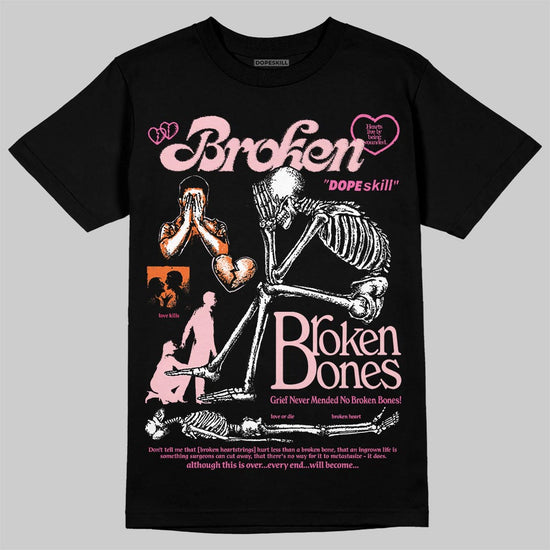 Jordan 3 Retro PS 'Spring Flowers' DopeSkill T-Shirt Broken Bones Graphic Streetwear - Black