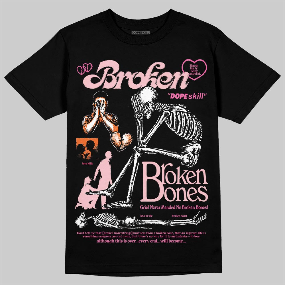 Jordan 3 Retro PS 'Spring Flowers' DopeSkill T-Shirt Broken Bones Graphic Streetwear - Black