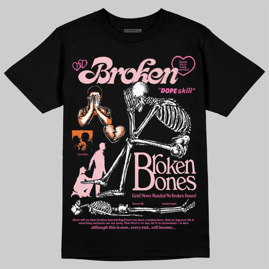 Jordan 3 Retro PS 'Spring Flowers' DopeSkill T-Shirt Broken Bones Graphic Streetwear - Black