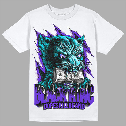 Jordan 6 "Aqua" DopeSkill T-Shirt Black King Graphic Streetwear - White 