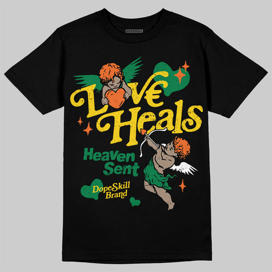 Green Sneakers DopeSkill T-Shirt New Love Heals Graphic Streetwear - black