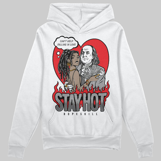 Grey Sneakers DopeSkill Hoodie Sweatshirt Stay Hot Graphic Streetwear - White