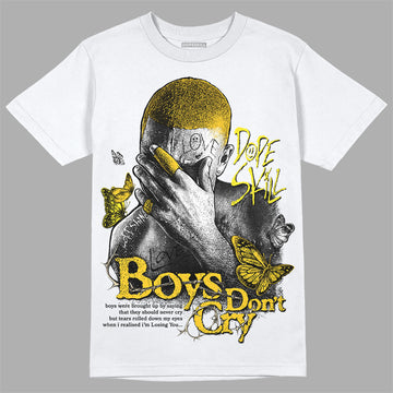 Jordan 4 Retro “Vivid Sulfur” DopeSkill T-Shirt Boys Don't Cry Graphic Streetwear - White 