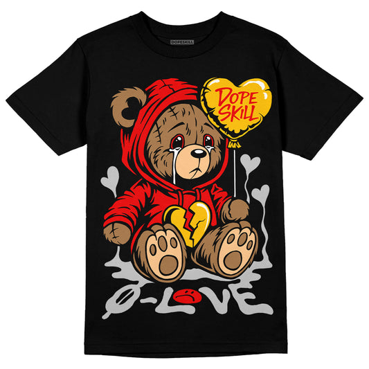 Jordan 12 “Cherry” DopeSkill T-Shirt Broken Bear Graphic Streetwear - Black