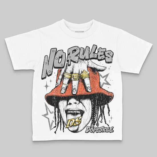 Grey Sneakers DopeSkill Toddler Kids T-shirt No Rules Graphic Streetwear - White