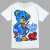 Royal Blue Sneakers DopeSkill T-Shirt Broken Heart Graphic Streetwear - WHite