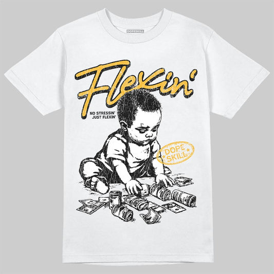Jordan 5 'Tokyo' DopeSkill T-Shirt Flexin' Graphic Streetwear - White 
