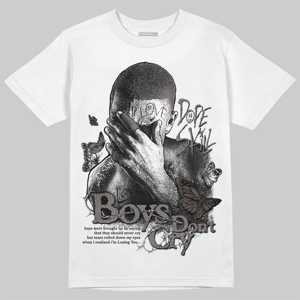 Jordan 4 Retro Cave Stone DopeSkill T-Shirt Boys Don't Cry Graphic Streetwear - White 