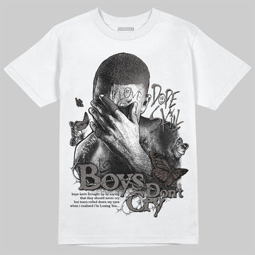 Jordan 4 Retro Cave Stone DopeSkill T-Shirt Boys Don't Cry Graphic Streetwear - White 