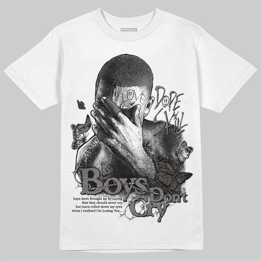 Jordan 4 Retro Cave Stone DopeSkill T-Shirt Boys Don't Cry Graphic Streetwear - White 