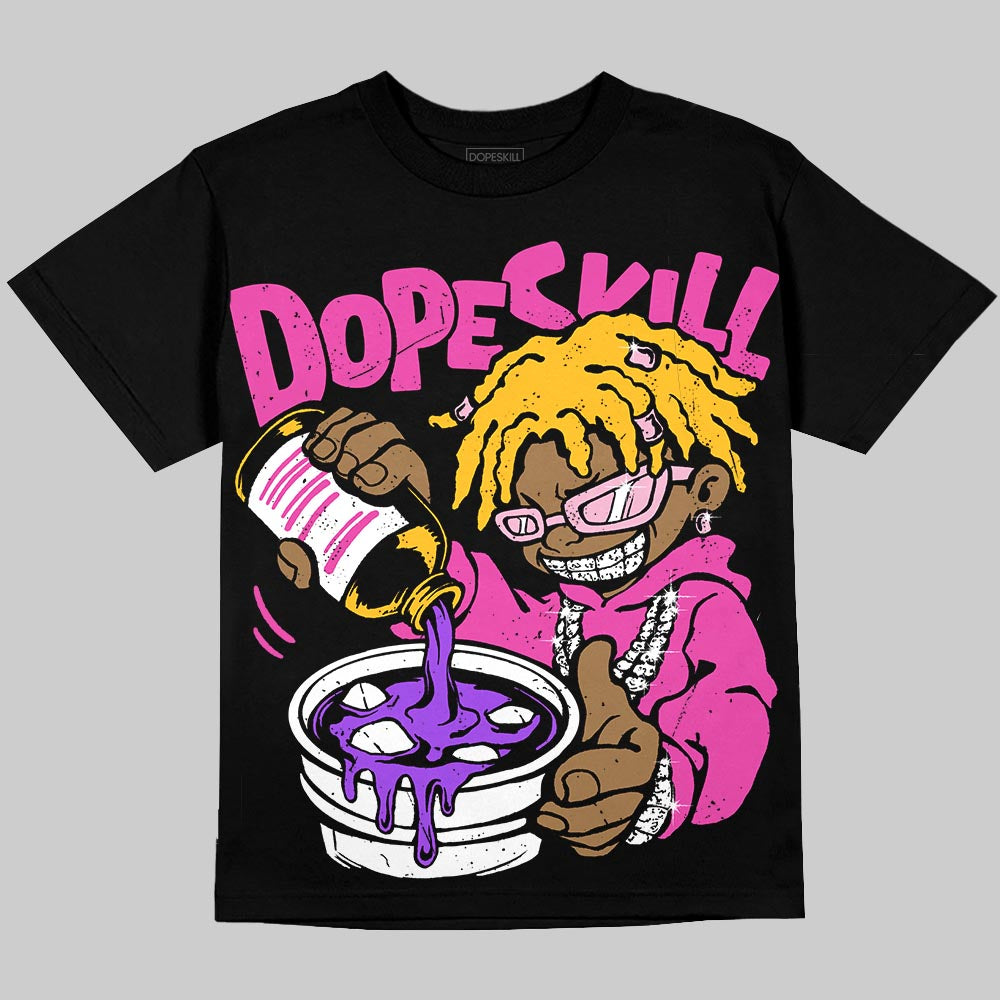 Jordan 4 Comic DopeSkill T-Shirt Pour Up Graphic Streetwear - Black