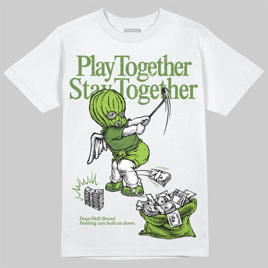 SB Dunk Low Chlorophyll DopeSkill T-Shirt Play together, Stay together Graphic Streetwear - White