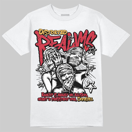 Air Diamond Turf Reverse Prime Red DopeSkill T-Shirt Distorted Realms Graphic Streetwear - WHite