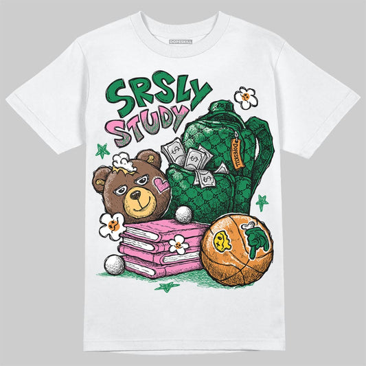 Green Sneakers DopeSkill T-Shirt SRSLY Study Graphic Streetwear - White