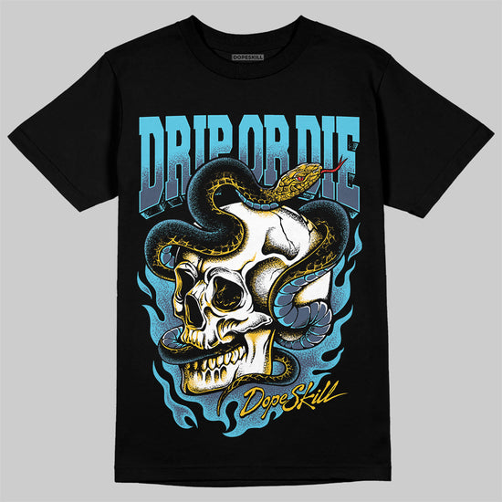Jordan 11 Retro Gamma Blue (2025) DopeSkill T-Shirt Drip or Die Graphic Streetwear - Black