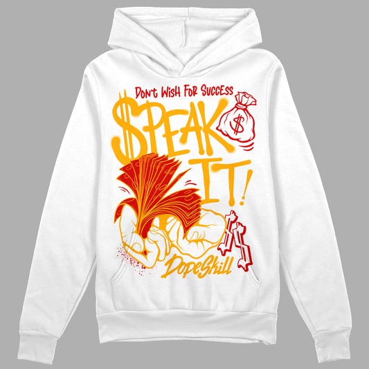 Jordan 7 Citrus DopeSkill Hoodie Sweatshirt Speak It Graphic Streetwear - White