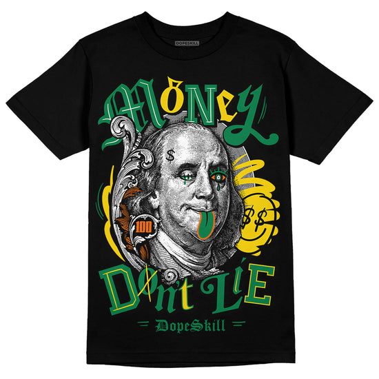 Green Sneakers DopeSkill T-Shirt Money Don't Lie Graphic Streetwear - Black