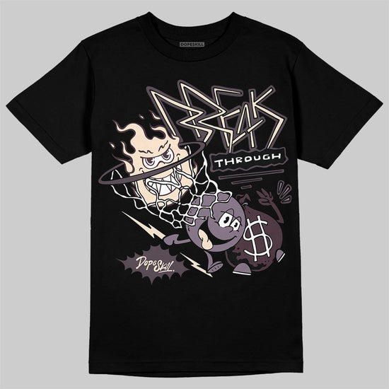 A Ma Maniére x Air Jordan 3 Black Violet Ore DopeSkill T-Shirt Break Through Graphic Streetwear - Black