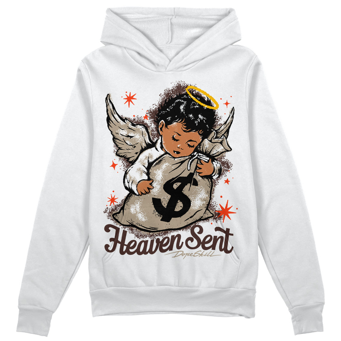 Jordan 1 High OG “Latte” DopeSkill Hoodie Sweatshirt Heaven Sent Graphic Streetwear - White 