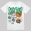 Green Sneakers DopeSkill T-Shirt Study Hard Graphic Streetwear - White 