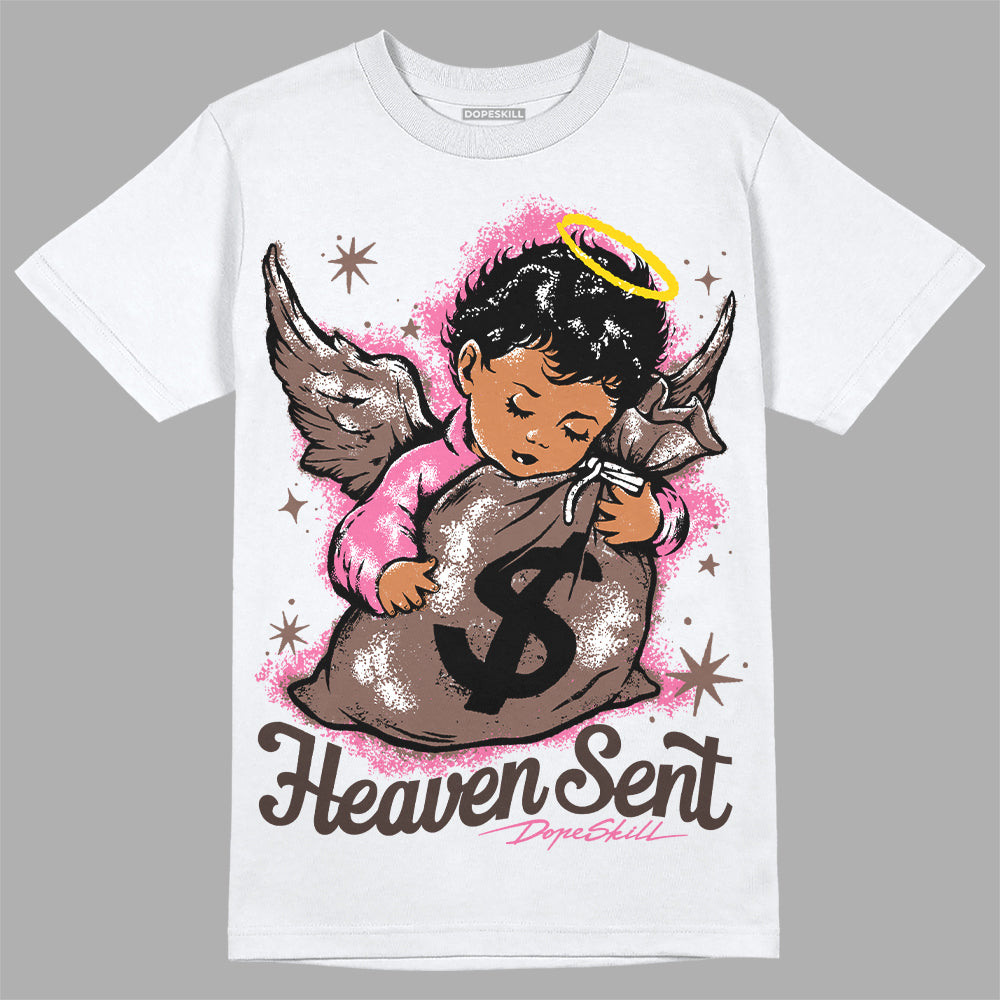 Dunk Low Smokey Mauve Playful Pink DopeSkill T-Shirt Heaven Sent Graphic Streetwear - White 