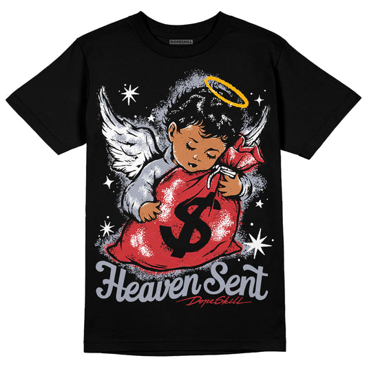 Jordan 4 “Bred Reimagined” DopeSkill T-Shirt Heaven Sent Graphic Streetwear - Black