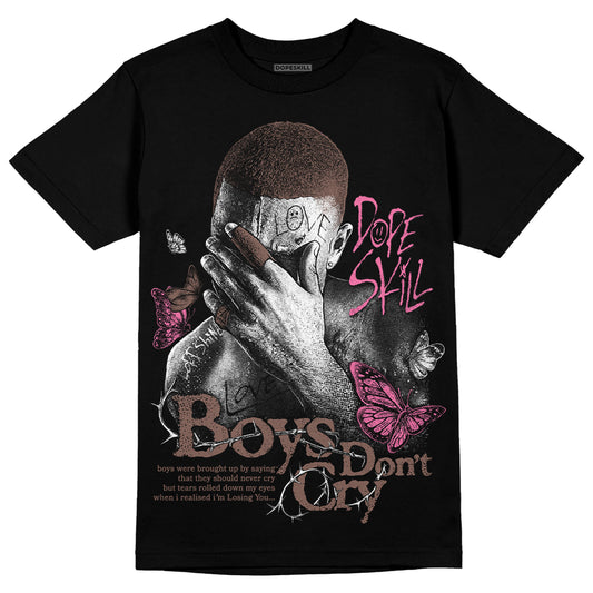 Dunk Low Smokey Mauve Playful Pink DopeSkill T-Shirt Boys Don't Cry Graphic Streetwear - Black