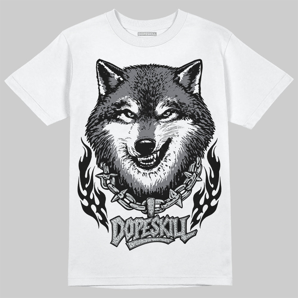 Jordan 12 Black Wolf Grey DopeSkill T-Shirt Wolf Grey Graphic Streetwear - White