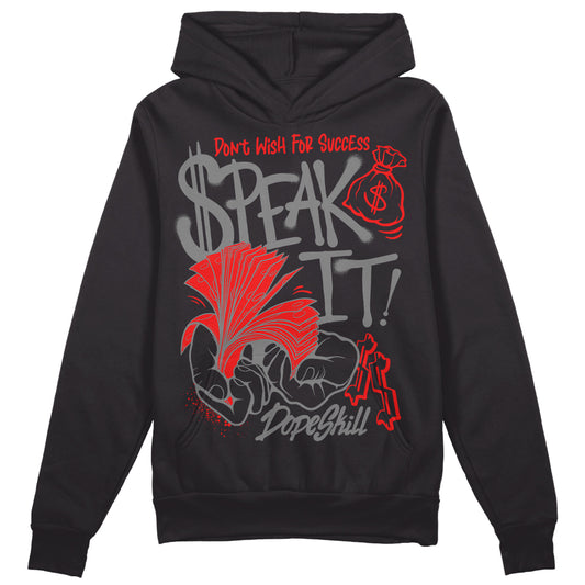 Grey Sneakers DopeSkill Hoodie Sweatshirt Speak It Graphic Streetwear - Black