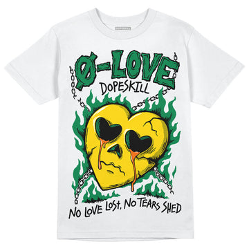 Green Sneakers DopeSkill T-Shirt Crying Heart Graphic Streetwear - White