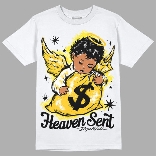 Jordan 4 Retro  Vivid Sulfur” DopeSkill T-Shirt Heaven Sent Graphic Streetwear - White 