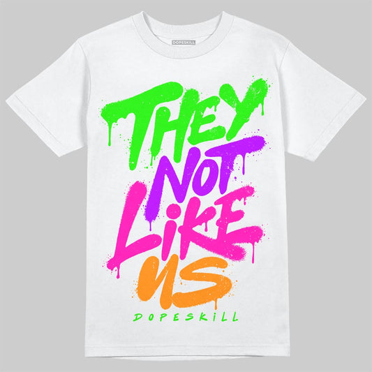 Green Sneakers DopeSkill T-Shirt They Not Like Us Graphic Streetwear - White 