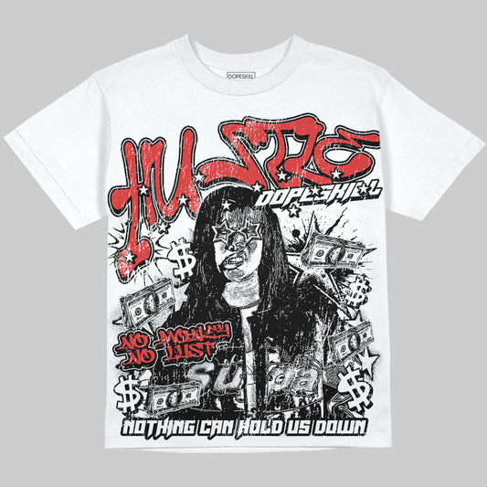 Jordan 6 “Reverse Infrared” Oversize Print 'No Money No Lust' DopeSkill Graphic T-shirt Streetwear - White