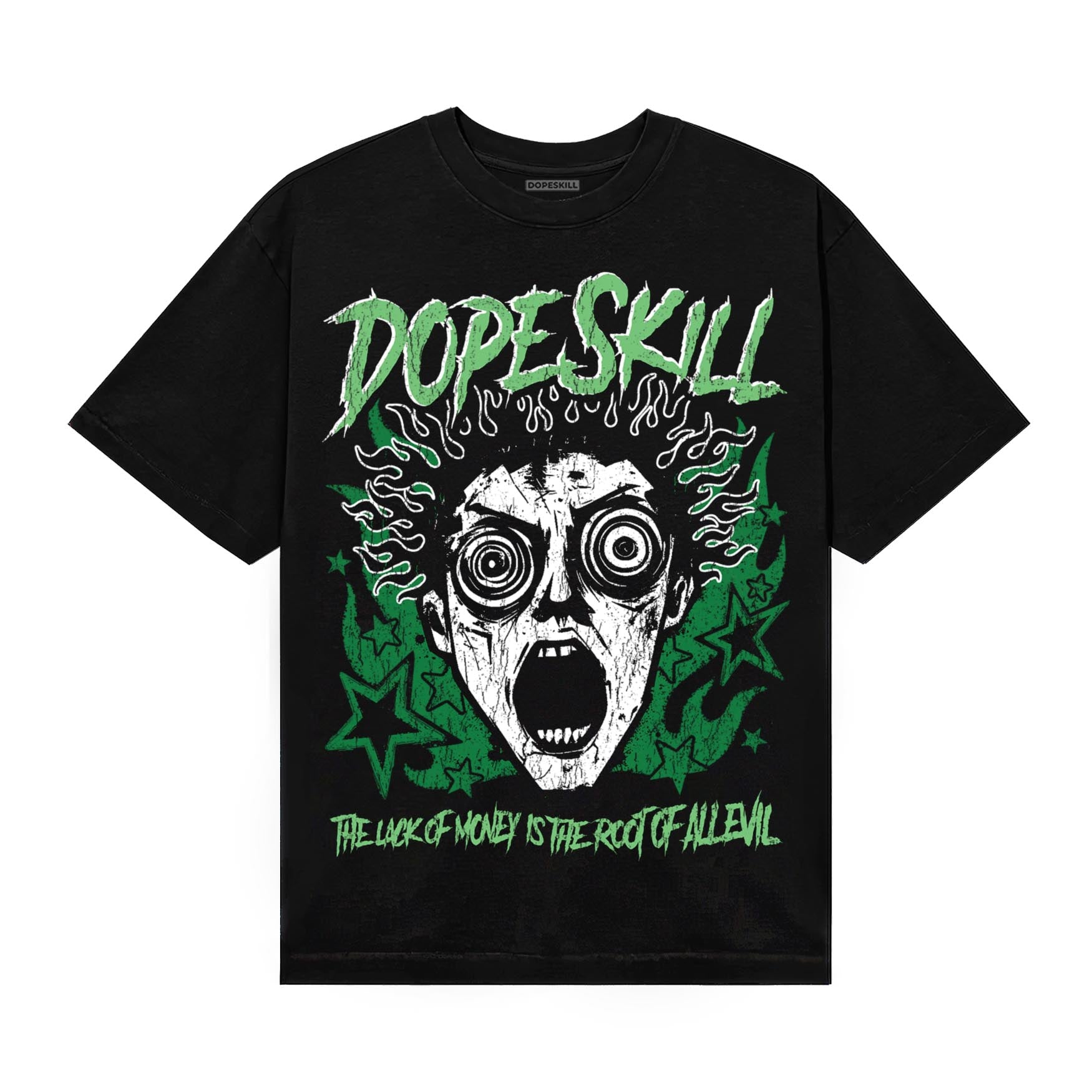 Green Sneakers DopeSkill T-Shirt Root of Evil Graphic Streetwear - black