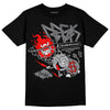 Jordan 4 Retro 'Wet Cement' DopeSkill T-Shirt Break Through Graphic Streetwear - Black