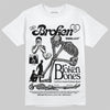 Jordan 6 "Cap and Gown" DopeSkill T-Shirt Broken Bones Graphic Streetwear - White