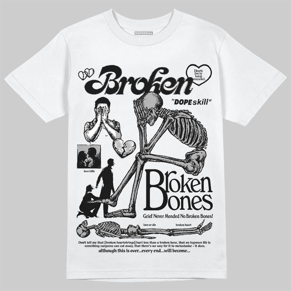 Jordan 6 "Cap and Gown" DopeSkill T-Shirt Broken Bones Graphic Streetwear - White