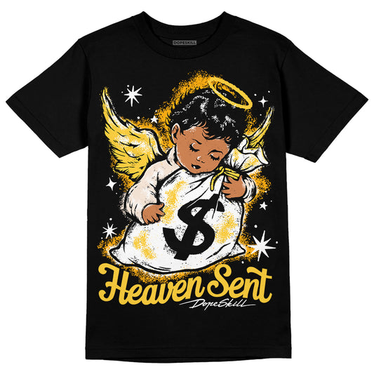 Jordan 4 "Sail" DopeSkill T-Shirt Heaven Sent Graphic Streetwear - Black