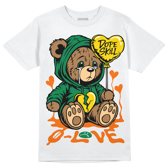 Green Sneakers DopeSkill T-Shirt Broken Bear Graphic Streetwear - White