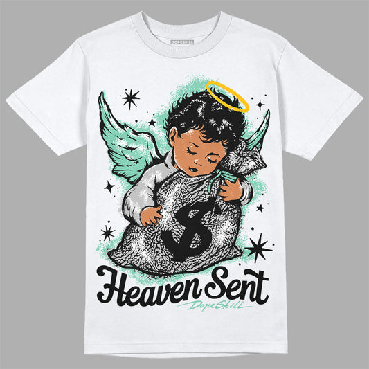 Jordan 3 "Green Glow" DopeSkill T-Shirt Heaven Sent Graphic Streetwear - White 
