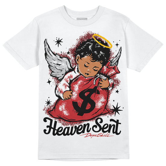 Jordan 12 “Red Taxi” DopeSkill T-Shirt Heaven Sent Graphic Streetwear - White