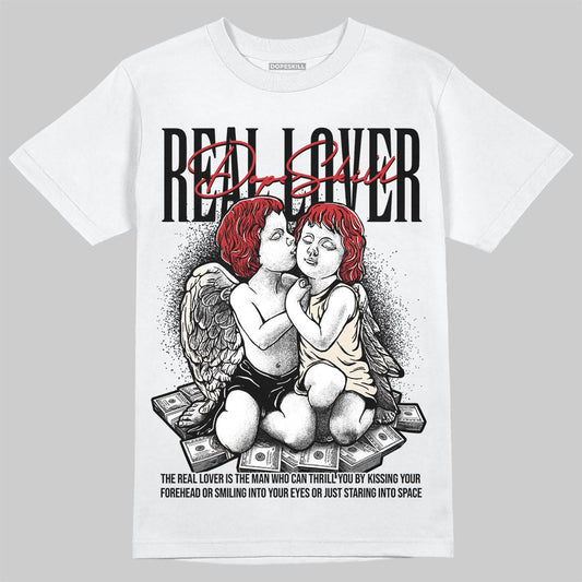 Jordan 1 Retro High OG Flight Club DopeSkill T-Shirt Real Lover Graphic Streetwear - White