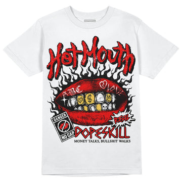 Jordan 12 “Cherry” DopeSkill T-Shirt Hot Mouth Graphic Streetwear - White